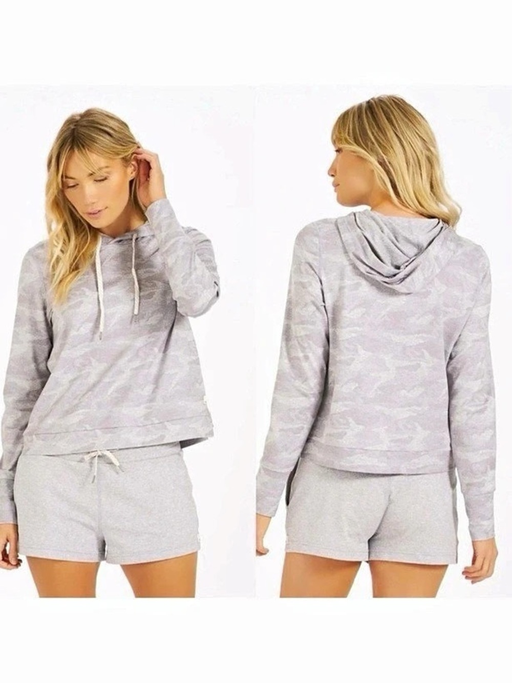 Vuori Halo Essential Hoodie Camo Gray XS